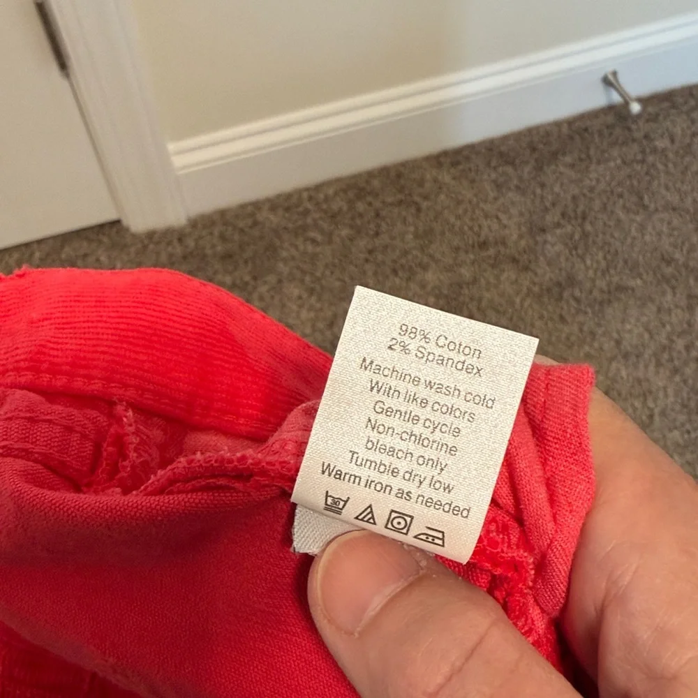 Vintage J. Crew Women’s Red Straight Leg Corduroy Pants / Size 32 / Brand NWOT